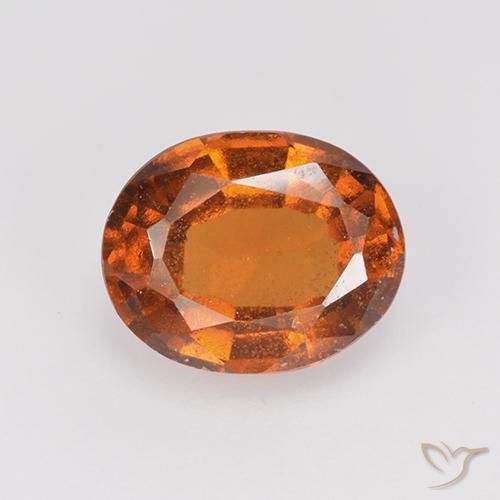 1.87ct Natural Naranja oscuro medio Granate Hessonita, Ovalada, VS-SI