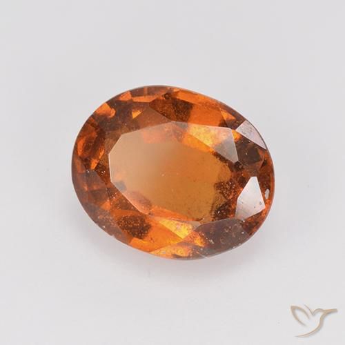 granate hessonita Naranja oscuro medio natural de 1.87 ct, Ovalada, VS-SI