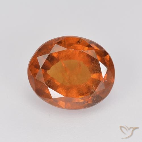 2.29ct Natural Naranja oscuro Granate Hessonita, Ovalada, VS-SI
