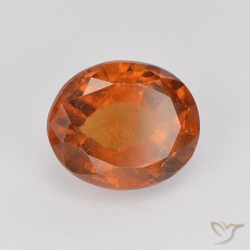 granate hessonita Naranja oscuro natural de 2.29 ct, Ovalada, VS-SI