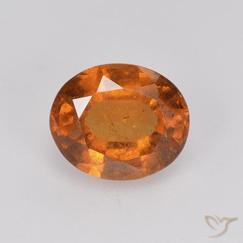 1.84ct Natural Naranja oscuro Granate Hessonita, Ovalada, VS-SI