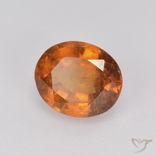 granate hessonita Naranja oscuro natural de 1.84 ct, Ovalada, VS-SI
