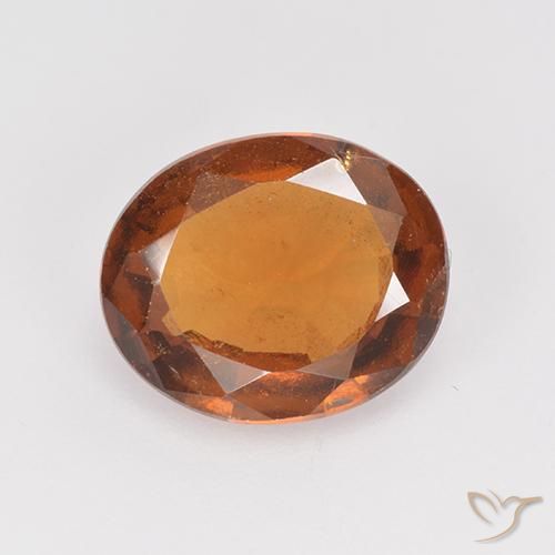 2.45ct Natural Naranja oscuro granate hessonita, Ovalada, VS