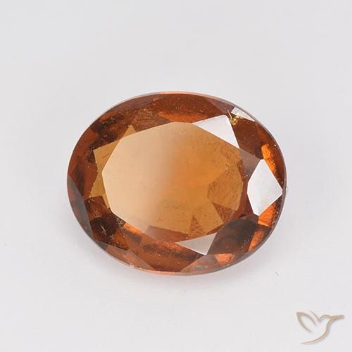 granate hessonita Naranja oscuro natural de 2.45 ct, Ovalada, VS