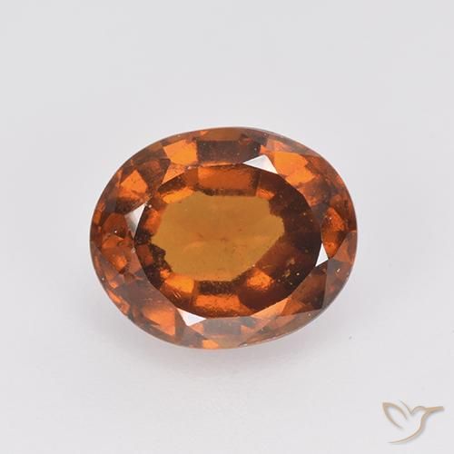 2.76ct Natural Naranja oscuro medio Granate Hessonita, Ovalada, VS