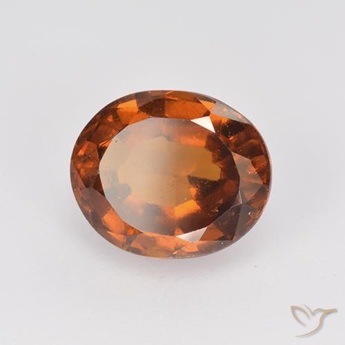 granate hessonita Naranja oscuro medio natural de 2.76 ct, Ovalada, VS