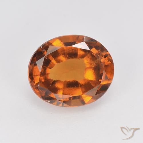 2.39ct Natural Naranja oscuro Granate Hessonita, Ovalada, VS