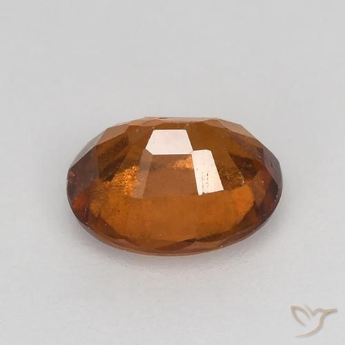 granate hessonita Naranja oscuro medio natural de 1.28 ct, Ovalada, VS-SI