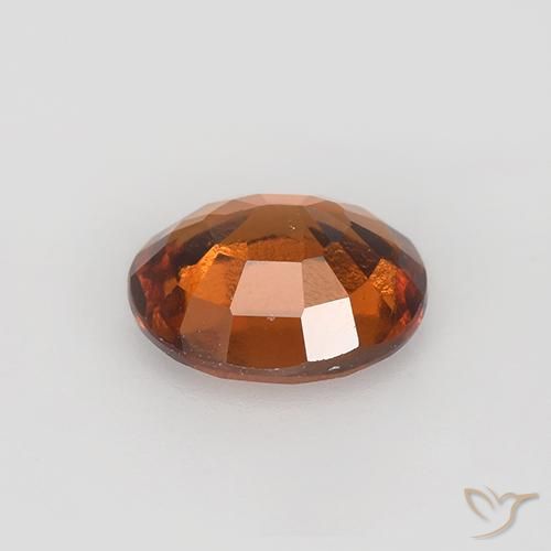 granate hessonita Naranja oscuro natural de 1.36 ct, Ovalada, VVS-VS