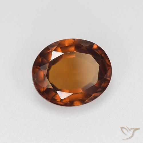 granate hessonita Naranja rojizo natural de 1.58 ct, Ovalada, VVS-VS
