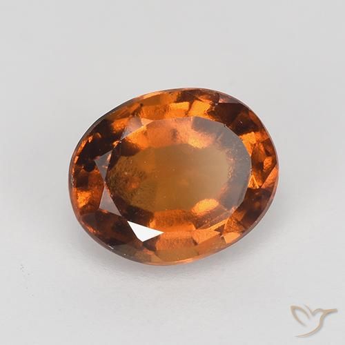 granate hessonita Ámbar naranja natural de 1.69 ct, Ovalada, VVS-VS