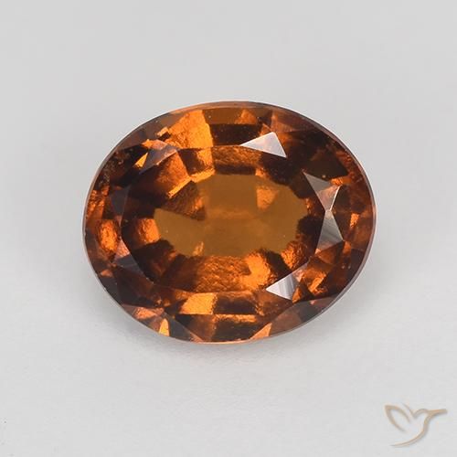 1.43ct Natural Ámbar naranja Granate Hessonita, Ovalada, VVS-VS