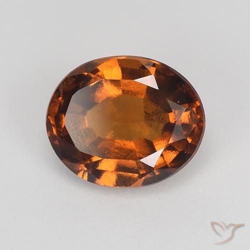 granate hessonita Ámbar naranja natural de 1.43 ct, Ovalada, VVS-VS