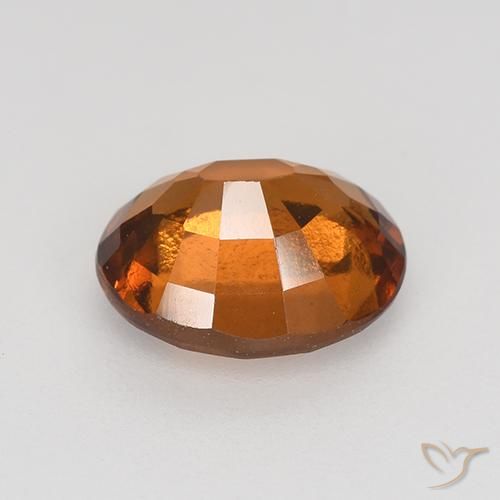 granate hessonita Naranja oscuro medio natural de 1.65 ct, Ovalada, VVS-VS