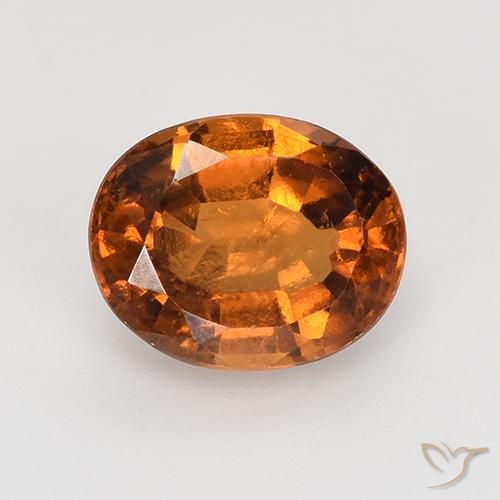 1.73ct Natural Naranja amarillento granate hessonita, Ovalada, VS-SI