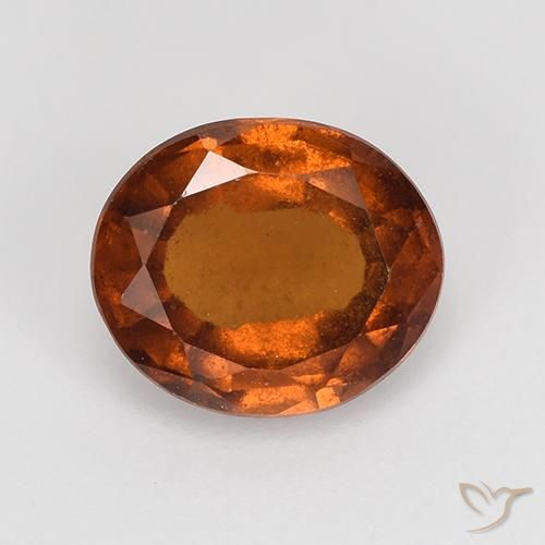 1.75ct Natural Naranja rojizo Granate Hessonita, Ovalada, VS