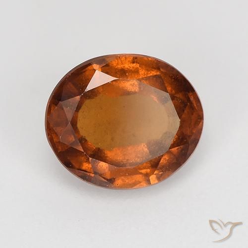 granate hessonita Naranja rojizo natural de 1.75 ct, Ovalada, VS