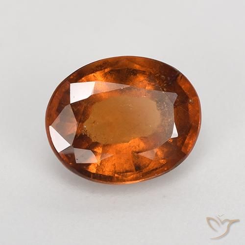 granate hessonita Naranja medio natural de 1.76 ct, Ovalada, VS-SI