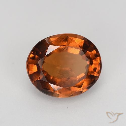 granate hessonita Ámbar naranja natural de 1.57 ct, Ovalada, VS
