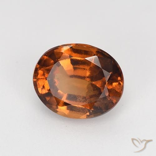 granate hessonita Naranja oscuro natural de 1.48 ct, Ovalada, VS