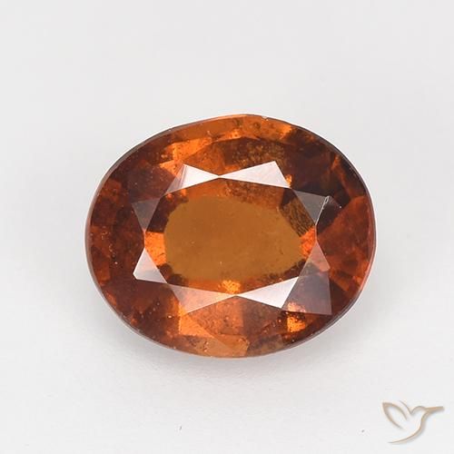1.61ct Natural Naranja rojizo granate hessonita, Ovalada, VS-SI