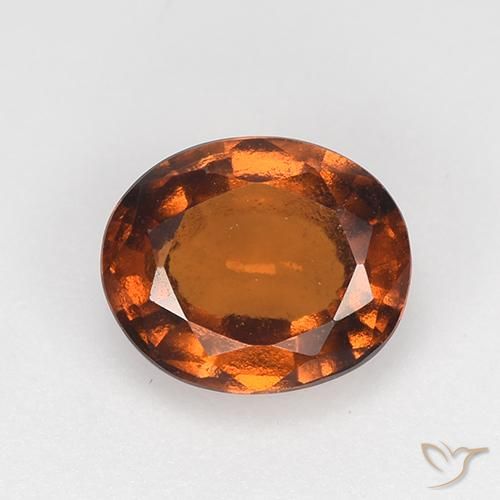 1.49ct Natural Ámbar naranja Granate Hessonita, Ovalada, VVS-VS