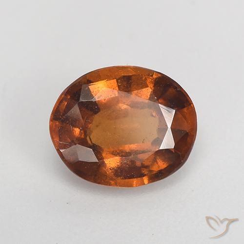 granate hessonita Naranja oscuro natural de 1.45 ct, Ovalada, VS