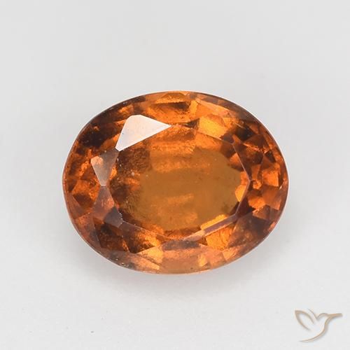 1.74ct Natural Naranja oscuro Granate Hessonita, Ovalada, VS