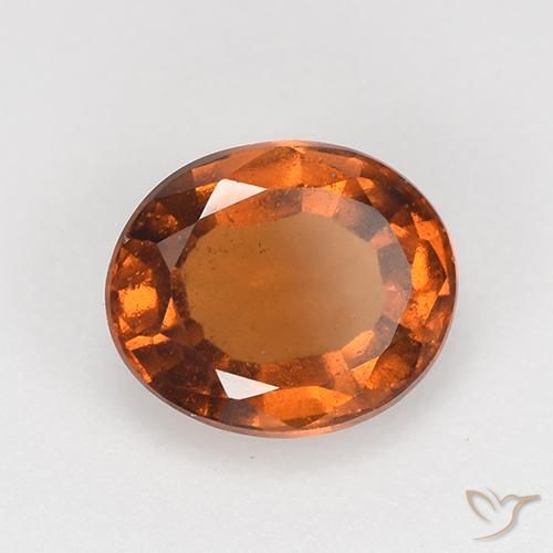 granate hessonita Naranja oscuro medio natural de 1.65 ct, Ovalada, VS