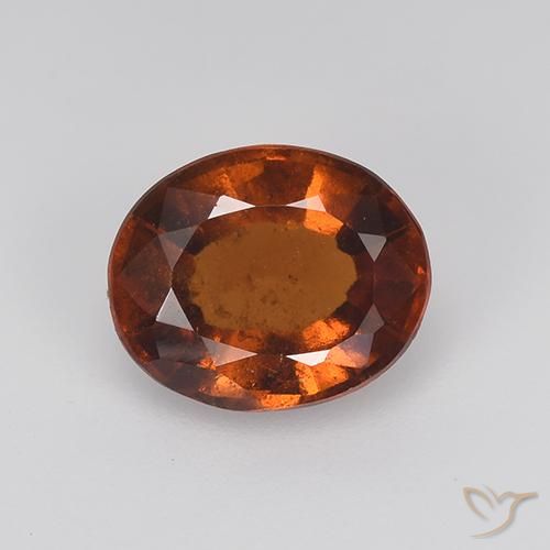 2.72ct Natural Marrón rojizo Granate Hessonita, Ovalada, VS-SI