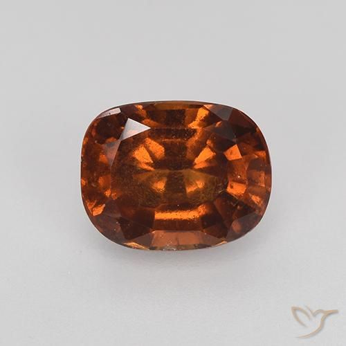 1.89ct Natural Marrón naranja granate hessonita, Forma Cojín, VS
