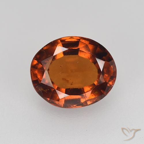2.36ct Natural Ámbar naranja Granate Hessonita, Ovalada, VS