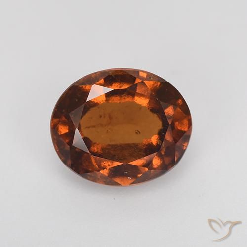 2.43ct Natural Ámbar naranja granate hessonita, Ovalada, VS-SI