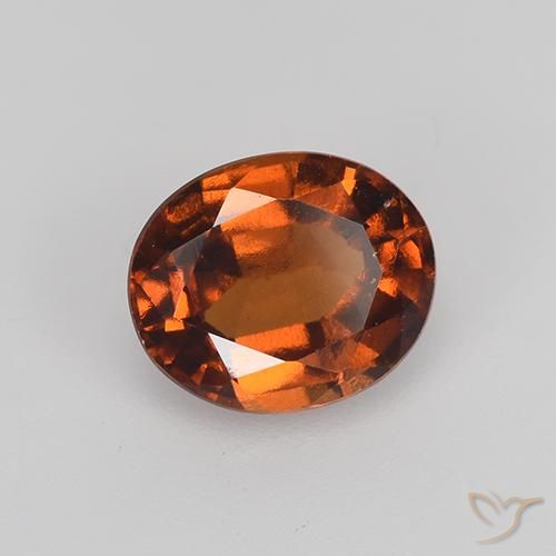 granate hessonita Ámbar naranja natural de 1.83 ct, Ovalada, VVS-VS