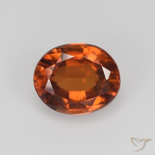 1.86ct Natural Ámbar naranja Granate Hessonita, Ovalada, VVS-VS