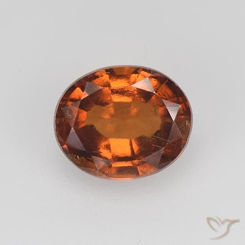 1.90ct Natural Naranja oscuro Granate Hessonita, Ovalada, VS-SI