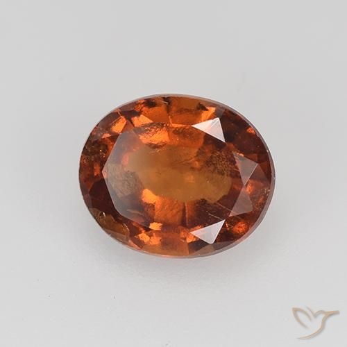 granate hessonita Naranja oscuro natural de 1.90 ct, Ovalada, VS-SI