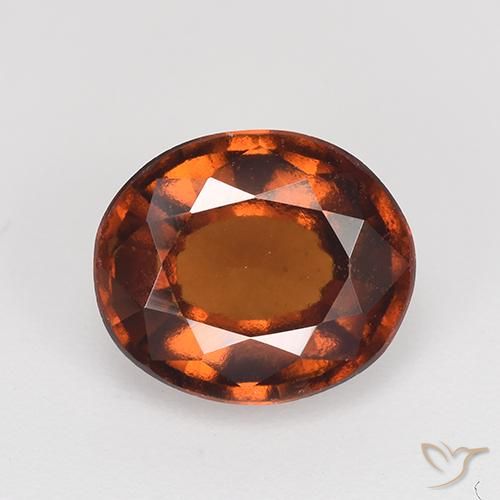 2.87ct Natural Naranja rojizo Granate Hessonita, Ovalada, VS