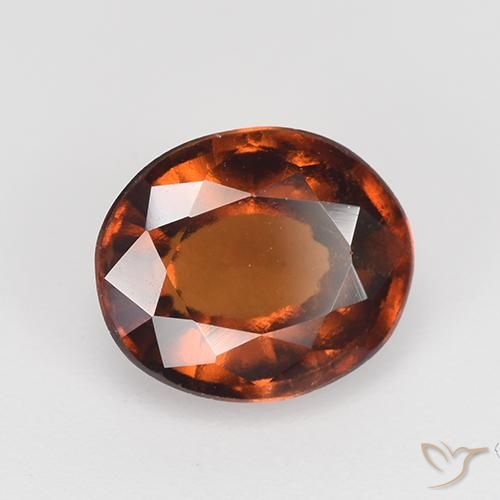granate hessonita Naranja rojizo natural de 2.87 ct, Ovalada, VS