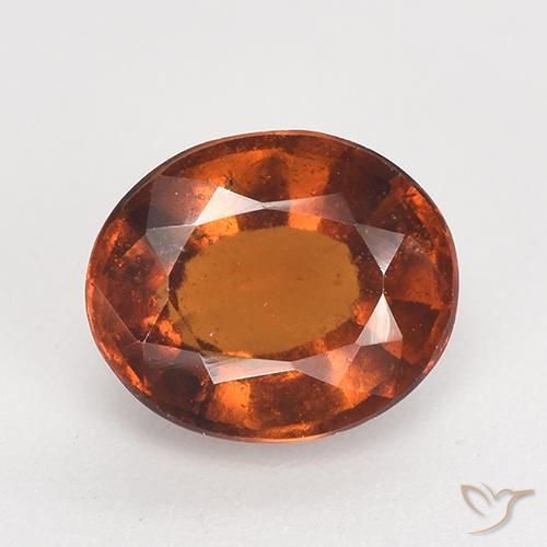 2.60ct Natural Ámbar naranja Granate Hessonita, Ovalada, VS-SI
