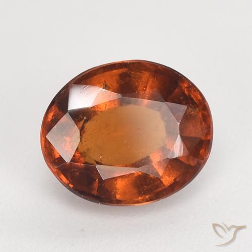 granate hessonita Ámbar naranja natural de 2.60 ct, Ovalada, VS-SI