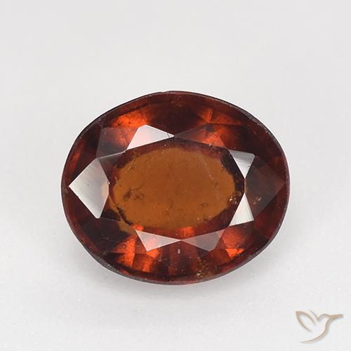 2.44ct Natural Rojo oscuro Granate Hessonita, Ovalada, VS-SI