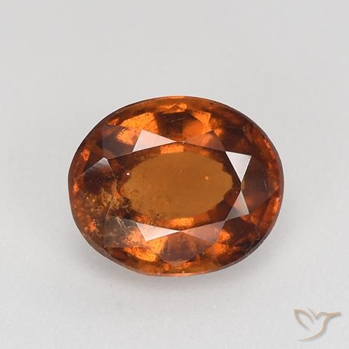 granate hessonita Ámbar naranja natural de 1.76 ct, Ovalada, VS-SI