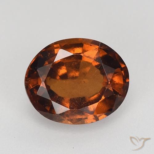 2.33ct Natural Naranja rojizo Granate Hessonita, Ovalada, VS-SI
