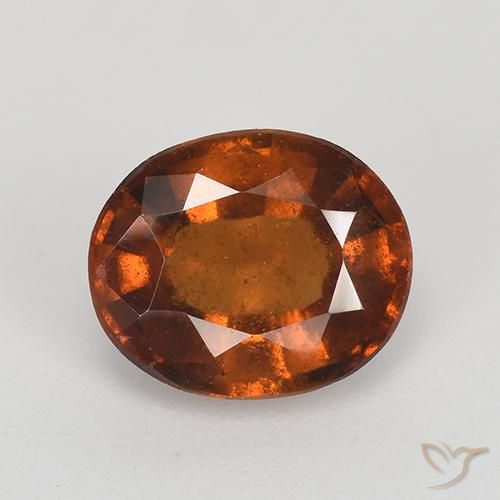 2.21ct Natural Ámbar naranja Granate Hessonita, Ovalada, VS-SI