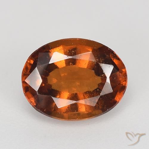 2.37ct Natural Naranja oscuro Granate Hessonita, Ovalada, VS-SI