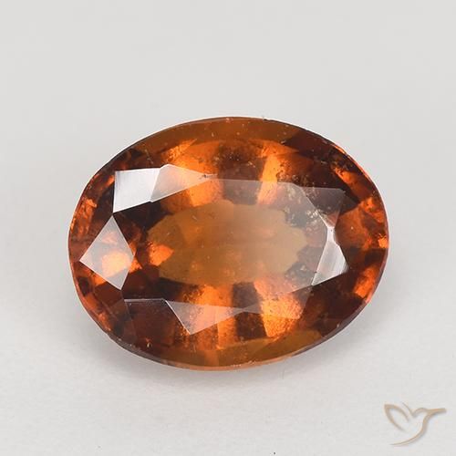 granate hessonita Naranja oscuro natural de 2.37 ct, Ovalada, VS-SI