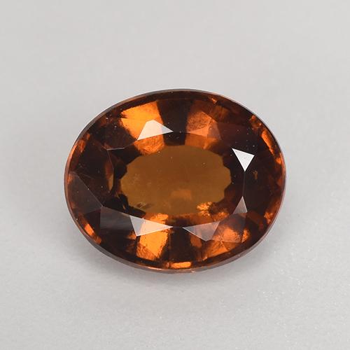 Granate hessonita naranja natural de 1,54 ct, corte óvalo, VS-SI