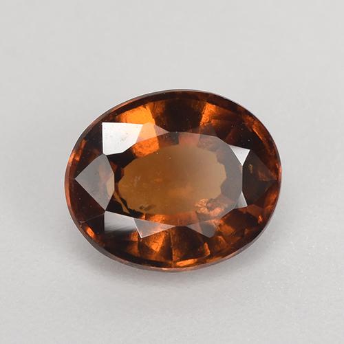 Granate hessonita naranja natural de 1,54 ct, corte óvalo, VS-SI