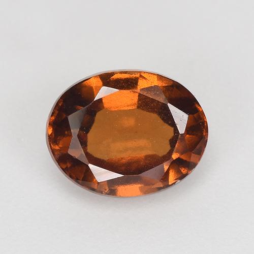 Granate hessonita naranja natural de 1,50 ct, corte óvalo, VS